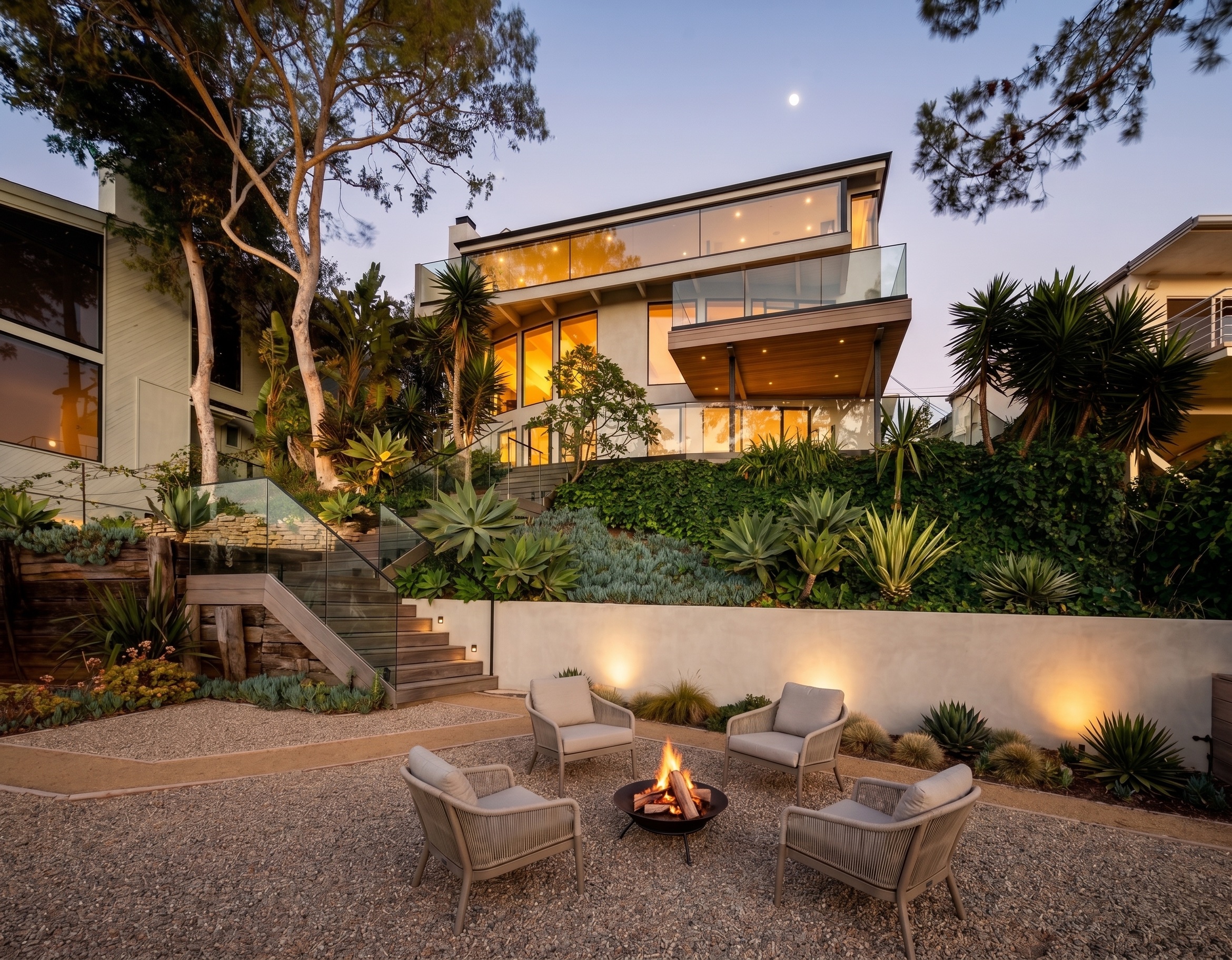 Rear exterior with pool and patio terrace
