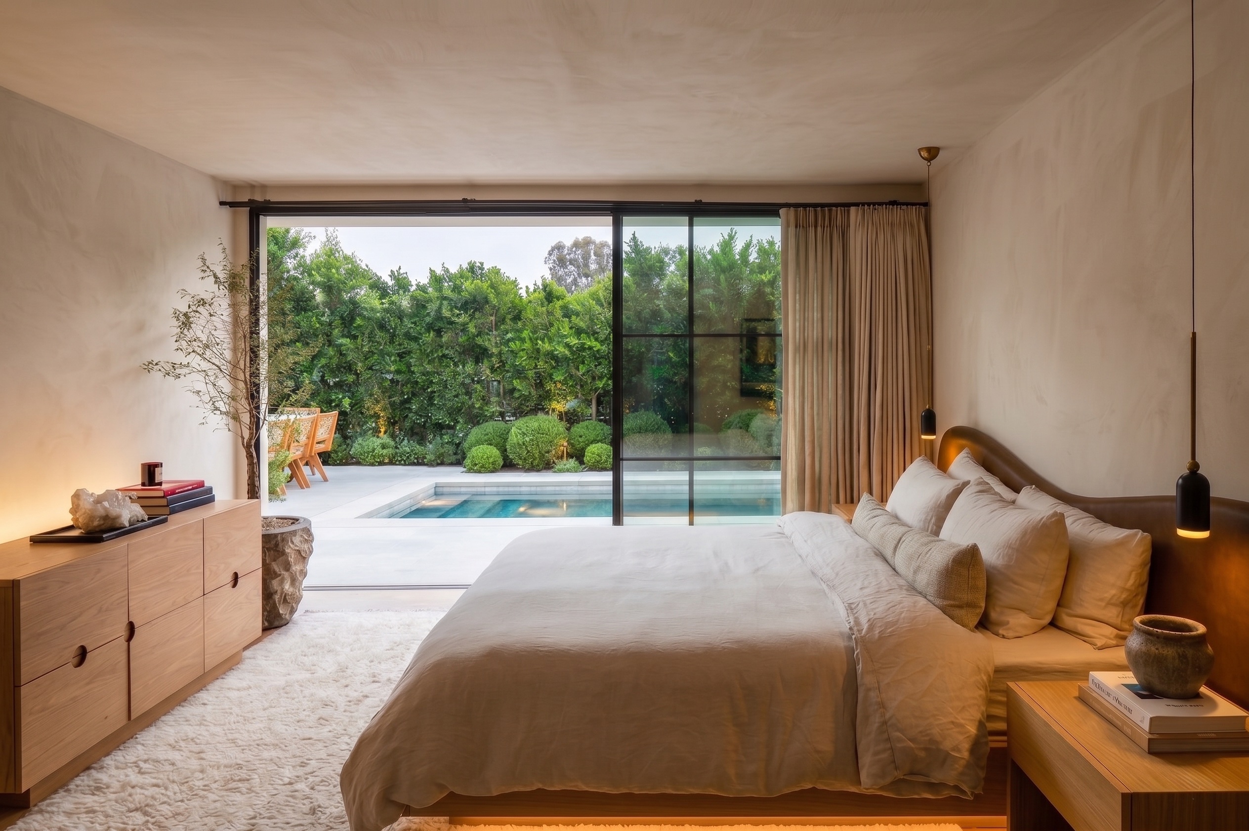 Bedroom oriented to pool terrace